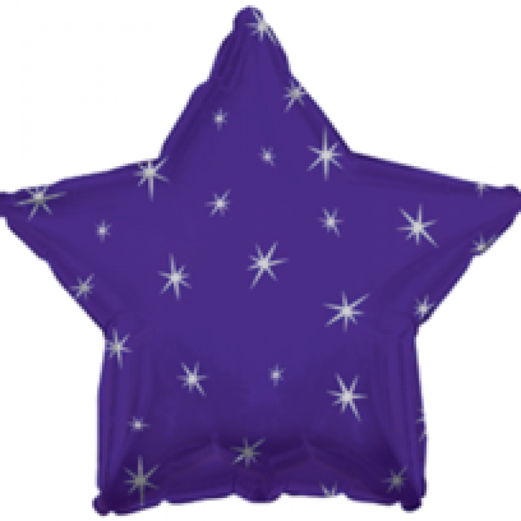 Purple Sparkle Star - 17 inch