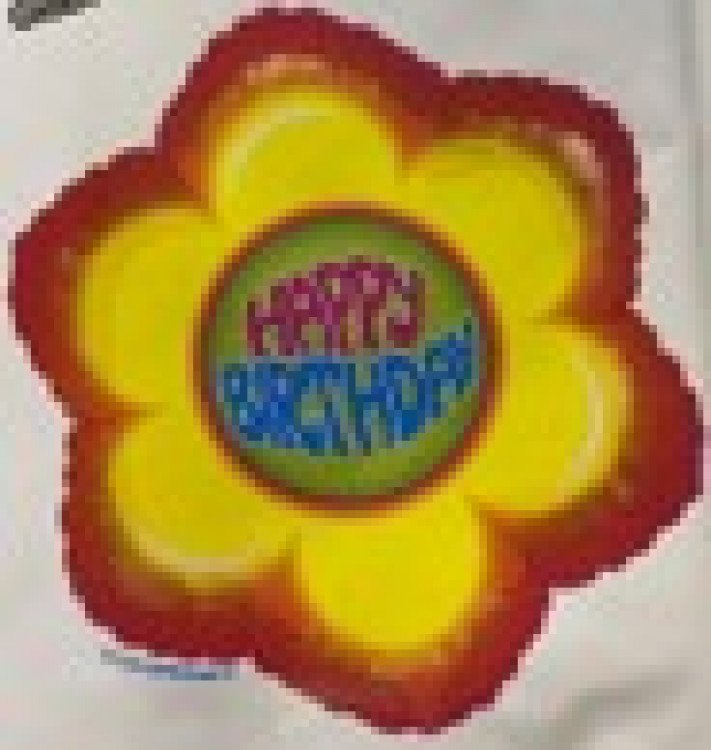 Happy Birthday Hippy Flower - 18 inch