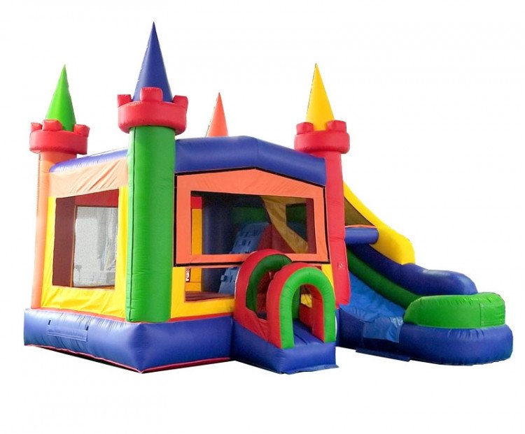 Multicolor Castle Slide And Bounce Combo