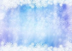 Blue Frozen Snowflake Backdrop
