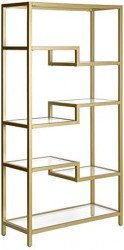 Brass Glass shelf unit