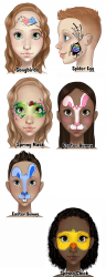 Easter Face Painting - samples