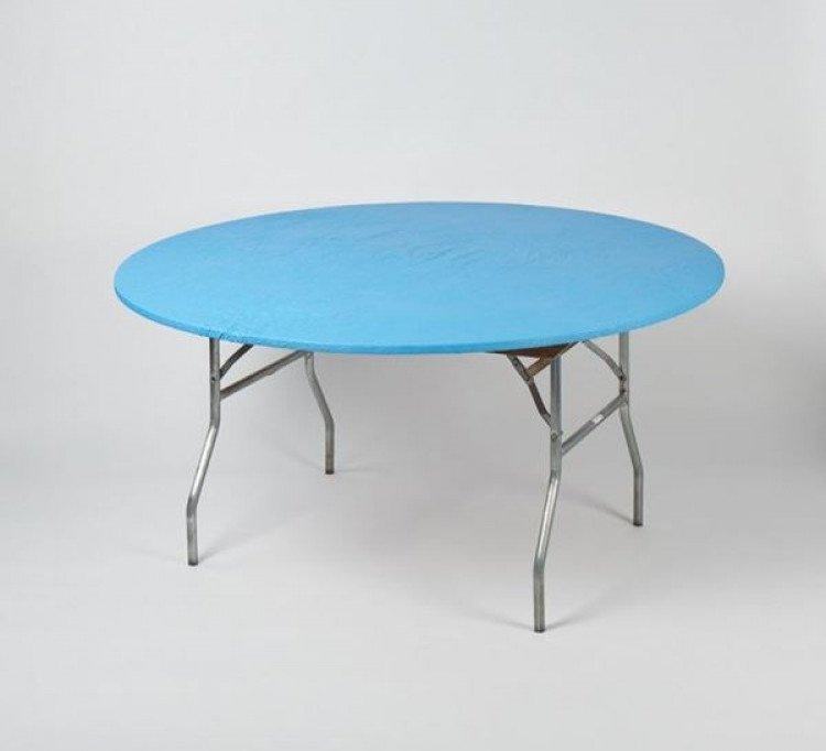 Light Blue 60 Round Table Kwik Cover