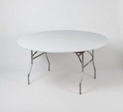 White 60 Round Table Kwik Cover