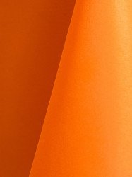 Neon Tangerine 90x156 Skirtless Banquet Polyester Linen
