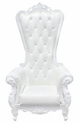 Throne chair White with White trim