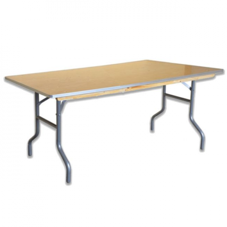 6 ft x 30 in Long Table - Wooden