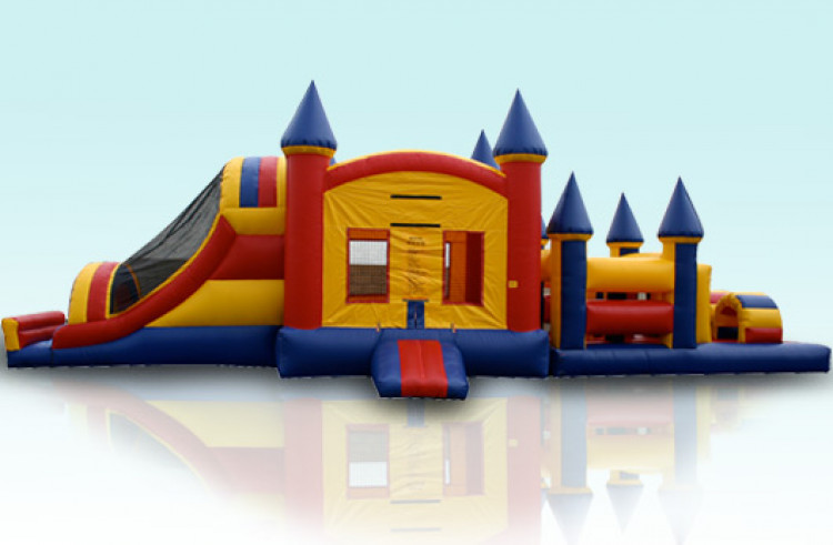 Castle Primary Colors Obstacle Bounce Slide Castle Primary Colors Obstacle Bounce Slide