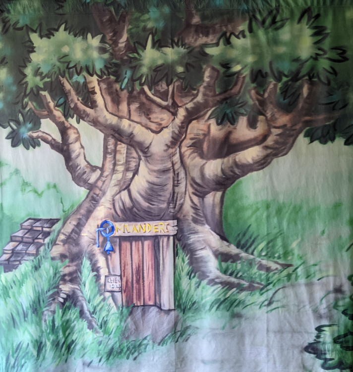 Honey Bear Wooded Treehouse Backdrop Honey Bear Wooded Treehouse Backdrop