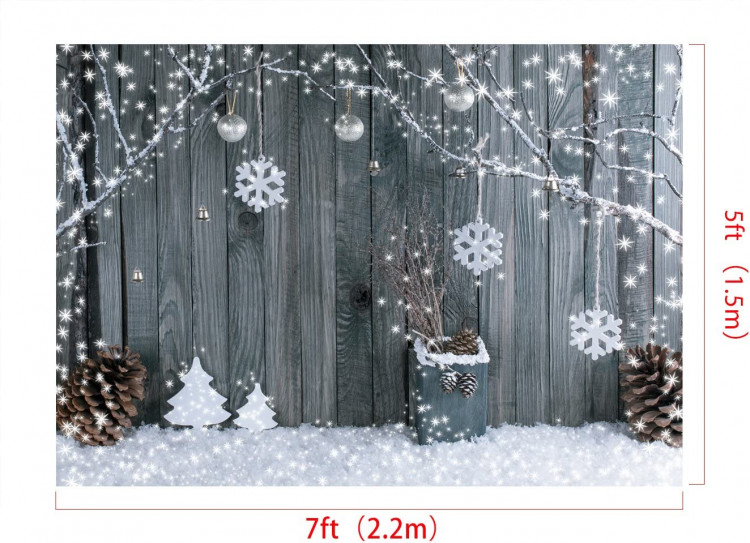 Snowflake Christmas Grey Wood Wall Backdrop Snowflake Christmas Grey Wood Wall Backdrop
