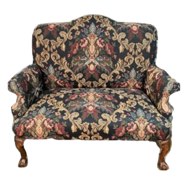 Antique Vintage Needlepoint Settee Antique Vintage Needlepoint Settee