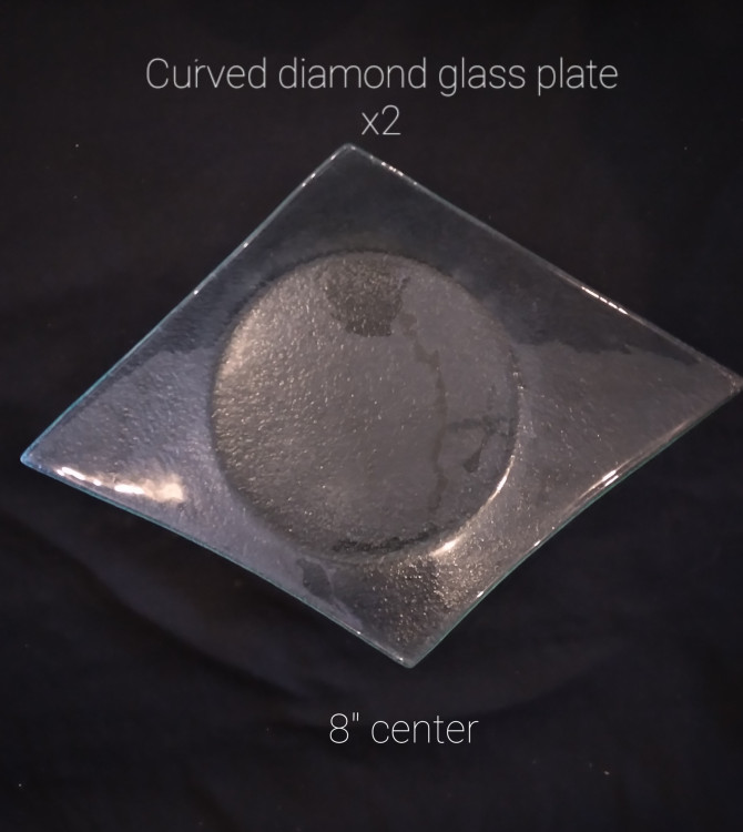 Glass Diamond Display Platter Glass Diamond Display Platter