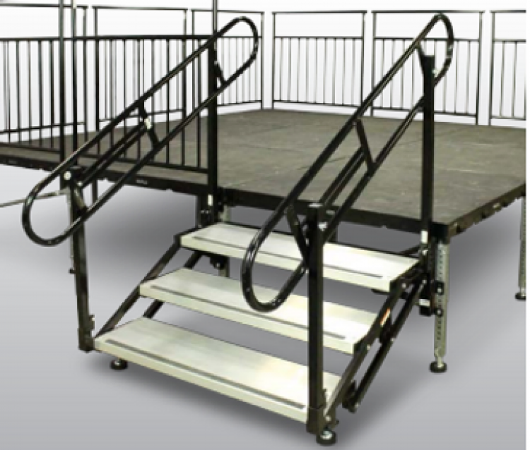 Stairs with 2 Railings for Stage Stairs with 2 Railings for Stage