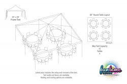 20x20 Tent w/ Seating Options 20x20 Tent w/ Seating Options