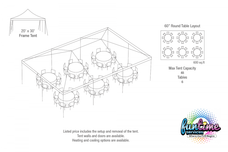 20x30 Tent w/ Seating Options 20x30 Tent w/ Seating Options