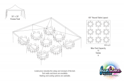 30x30 Tent w/ Seating Options 30x30 Tent w/ Seating Options