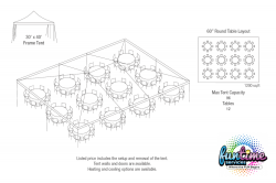 30x40 Tent w/ Seating Options 30x40 Tent w/ Seating Options