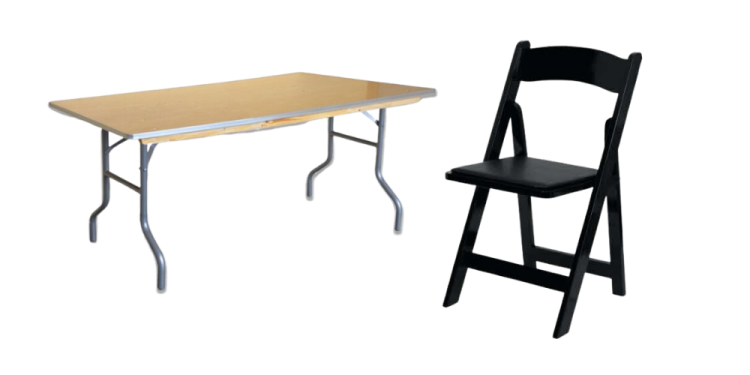 Black Garden Chair & 6 ft Table Seating Package Black Garden Chair & 6 ft Table Seating Package