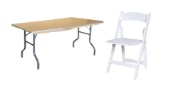 White Garden Chair & 6 ft Table Seating Package White Garden Chair & 6 ft Table Seating Package