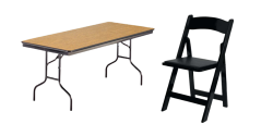 Black Garden Chair & 8 ft Table Seating Package Black Garden Chair & 8 ft Table Seating Package