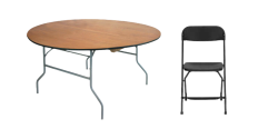 Black Folding Chair & 60 in Round Table Seating Package Black Folding Chair & 60 in Round Table Seating Package