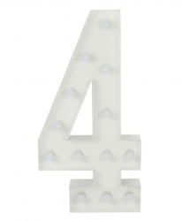 Number 4 Lighted Marquee