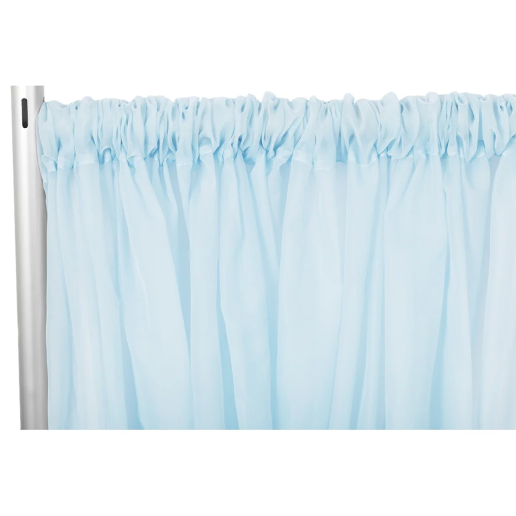 Sheer 10 ft Baby Blue Curtain