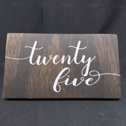 Wooden Table Number Sign