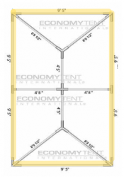 White Bistro Perimeter Lighting for 10x20 Tent