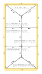 White Bistro Perimeter Lighting for 10x30 Tent