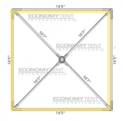 Black Bistro Perimeter Lighting for 15x15 Tent