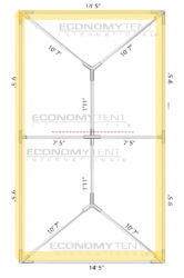 White Bistro Perimeter Lighting for 15x20 Tent