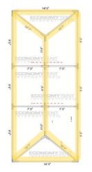 White Bistro Perimeter+ Lighting for 15x30 Tent