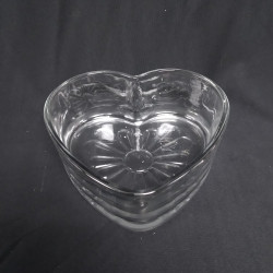 Glass Heart Candy Dish