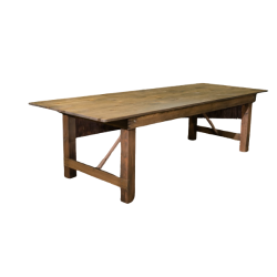 9 ft x 40 in Rustic Heavy Wood Farm Table