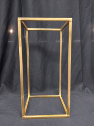 Gold Rectangle Candle Holder