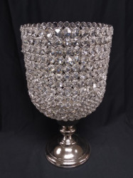 Crystal Globe Candelabra Pillar