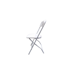 Standard Folding Chair White on Chrome