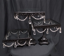3 Piece Square Cake Stand Set
