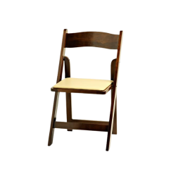 Garden Chair Fruitwood Tan Padded Seat