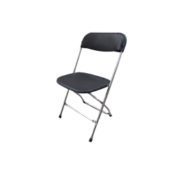 Standard Folding Chair Black on Chrome