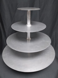 4 Tier Silver Cupcake Stand