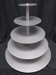5 Tier Silver Cupcake Stand