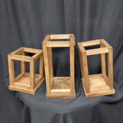 Medium Wood Candle Holder - 9