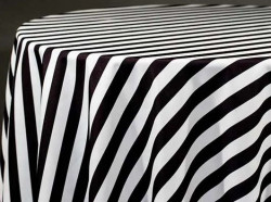 120 in Round Awning Stripe Linen