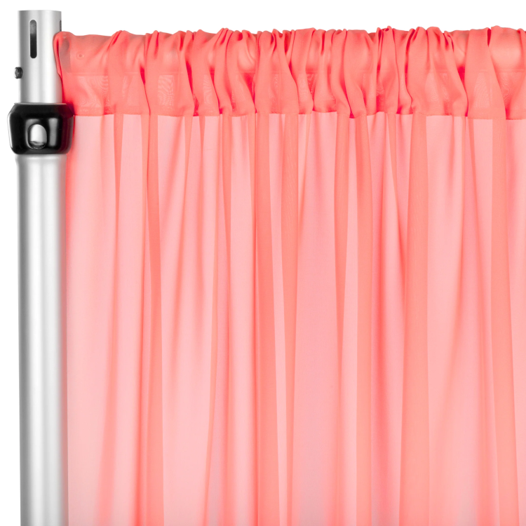 Sheer 12 ft Coral Curtain