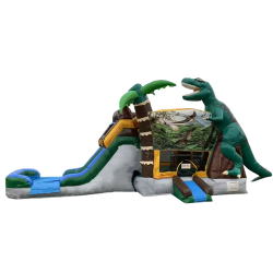 Jurassic Dinosaur Slide And Bounce Combo Waterslide