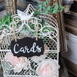 White Bird Cage or Card Box