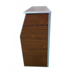 4 ft Portable Bar - Brown walnut wood grain look